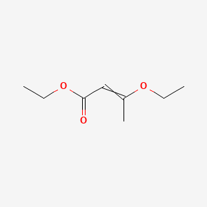molecular formula C8H14O3 B8815587 2-Butenoic acid, 3-ethoxy-, ethyl ester 