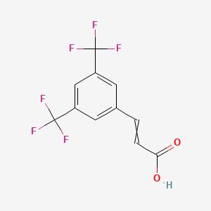 molecular formula C11H6F6O2 B8815627 3-[3,5-bis(trifluoromethyl)phenyl]prop-2-enoic Acid CAS No. 503179-72-4