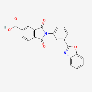 2-(3-Benzooxazol-2-yl-phenyl)-1,3-dioxo-2,3-dihydro-1h-isoindole-5-carboxylic acid