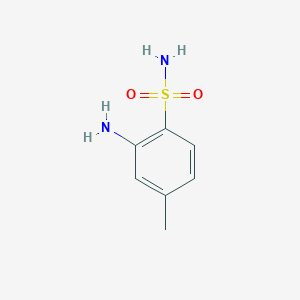 molecular formula C7H10N2O2S B8815833 2-Amino-4-methylbenzenesulfonamide CAS No. 609-63-2