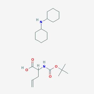 molecular formula C22H40N2O4 B8815844 N-cyclohexylcyclohexanamine; 2-[(2-methylpropan-2-yl)oxycarbonylamino]pent-4-enoic acid 