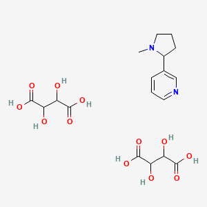 molecular formula C10H16N2(C4H5O6)2<br>C10H14N2 . 2C4H6O6<br>C18H26N2O12 B8815873 Nicotine ditartrate 