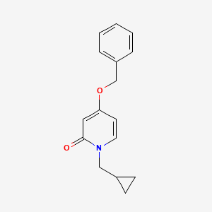 molecular formula C16H17NO2 B8815875 4-(Benzyloxy)-1-(cyclopropylmethyl)pyridin-2(1H)-one CAS No. 1127499-01-7