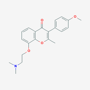 molecular formula C21H23NO4 B088159 Isoflavone, 7-(2-(dimethylamino)ethoxy)-4'-methoxy-2-methyl- CAS No. 13004-41-6