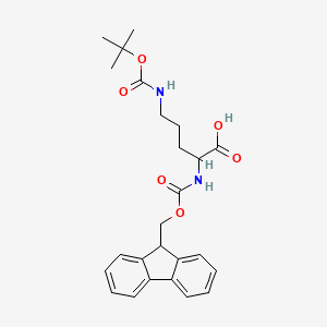 molecular formula C25H30N2O6 B8815993 5-t-butoxycarbonylamino-2-(9H-fluoren-9-ylmethoxycarbonylamino)-valeric acid 