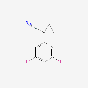 molecular formula C10H7F2N B8816015 1-(3,5-Difluorophenyl)cyclopropanecarbonitrile 