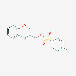 molecular formula C16H16O5S B8816077 (2,3-Dihydrobenzo[b][1,4]dioxin-2-yl)methyl 4-methylbenzenesulfonate 
