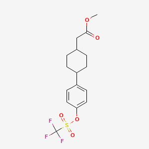 trans-Methyl 2-[4-[4-[(trifluoromethylsulfonyl)oxy]phenyl]cyclohexyl]acetate