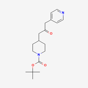 molecular formula C18H26N2O3 B8816086 tert-Butyl 4-(2-oxo-3-(pyridin-4-yl)propyl)piperidine-1-carboxylate CAS No. 271577-10-7