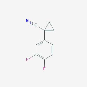 molecular formula C10H7F2N B8816104 1-(3,4-Difluorophenyl)cyclopropanecarbonitrile CAS No. 186347-65-9
