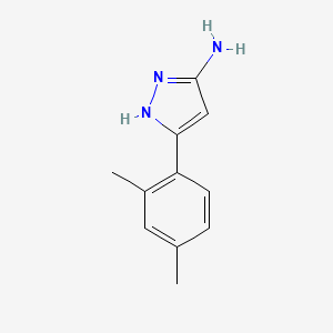 molecular formula C11H13N3 B8816144 3-(2,4-dimethylphenyl)-1H-pyrazol-5-amine 