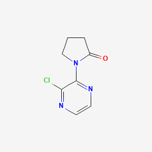 molecular formula C8H8ClN3O B8816170 1-(3-Chloropyrazin-2-YL)pyrrolidin-2-one CAS No. 720692-53-5