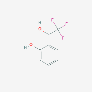 molecular formula C8H7F3O2 B8816263 2-(2,2,2-Trifluoro-1-hydroxyethyl)phenol 