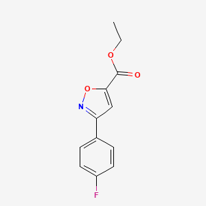 molecular formula C12H10FNO3 B8816312 Ethyl 3-(4-fluorophenyl)isoxazole-5-carboxylate 