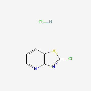 molecular formula C6H4Cl2N2S B8816355 2-Chlorothiazolo[4,5-b]pyridine hydrochloride CAS No. 1190927-67-3