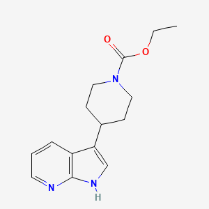 molecular formula C15H19N3O2 B8816392 Ethyl 4-(1H-pyrrolo[2,3-b]pyridin-3-yl)piperidine-1-carboxylate CAS No. 612097-74-2