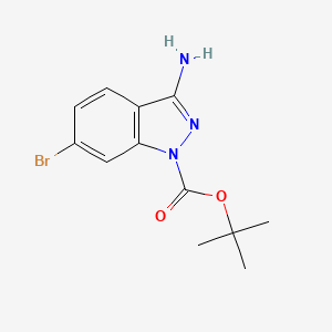 molecular formula C12H14BrN3O2 B8816394 tert-butyl 3-amino-6-bromo-1H-indazole-1-carboxylate 
