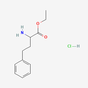 molecular formula C12H18ClNO2 B8816451 2-Amino-4-phenylbutyrate ethyl hydrochloride CAS No. 93964-79-5