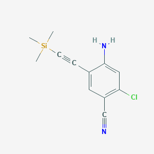 4-Amino-2-chloro-5-[(trimethylsilyl)ethynyl]benzonitrile