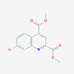 molecular formula C13H10BrNO4 B8816537 Dimethyl 7-bromoquinoline-2,4-dicarboxylate CAS No. 1020568-10-8