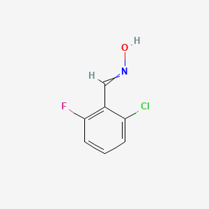 molecular formula C7H5ClFNO B8816558 N-[(2-chloro-6-fluorophenyl)methylidene]hydroxylamine 