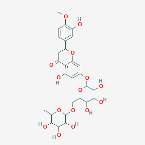 molecular formula C28H34O15 B8816695 4H-1-Benzopyran-4-one, 7-[[6-O-(6-deoxy-alpha-L-mannopyranosyl)-beta-D-glucopyranosyl]oxy]-2,3-dihydro-5-hydroxy-2-(3-hydroxy-4-methoxyphenyl)-, (S)- 