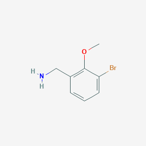 molecular formula C8H10BrNO B8816726 (3-Bromo-2-methoxyphenyl)methanamine 