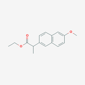 molecular formula C16H18O3 B8816747 Ethyl 2-(6-methoxynaphthalen-2-yl)propanoate CAS No. 23981-88-6