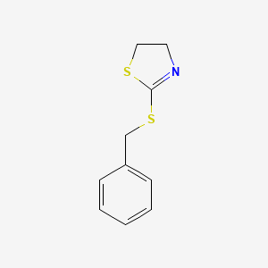 molecular formula C10H11NS2 B8816750 2-Benzylsulfanyl-4,5-dihydrothiazole CAS No. 41834-62-2