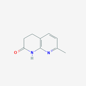 molecular formula C9H10N2O B8816787 7-Methyl-3,4-dihydro-1,8-naphthyridin-2(1H)-one 