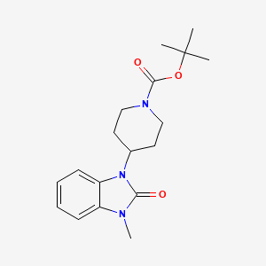 molecular formula C18H25N3O3 B8816793 tert-Butyl 4-(3-methyl-2-oxo-2,3-dihydro-1H-benzo[d]imidazol-1-yl)piperidine-1-carboxylate CAS No. 173843-48-6