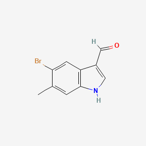molecular formula C10H8BrNO B8816824 5-bromo-6-methyl-1H-indole-3-carbaldehyde 