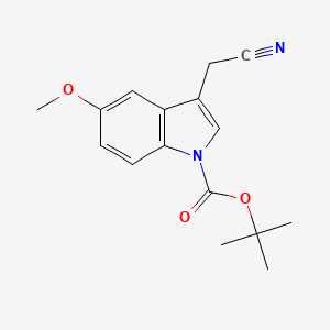 molecular formula C16H18N2O3 B8816869 Tert-butyl 3-(cyanomethyl)-5-methoxy-1H-indole-1-carboxylate CAS No. 896101-79-4