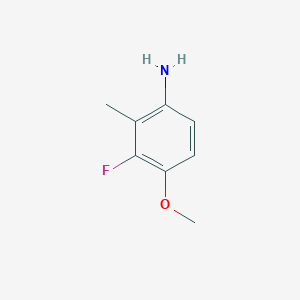 molecular formula C8H10FNO B8816907 3-Fluoro-4-methoxy-2-methylaniline CAS No. 1170991-81-7