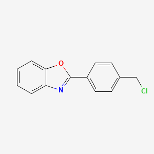 molecular formula C14H10ClNO B8817008 2-(4-(Chloromethyl)phenyl)benzo[d]oxazole CAS No. 57864-19-4