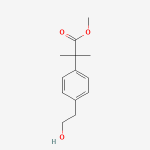 molecular formula C13H18O3 B8817016 Methyl 2-(4-(2-hydroxyethyl)phenyl)-2-methylpropanoate 