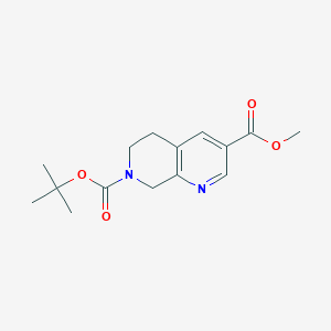 molecular formula C15H20N2O4 B8817048 7-Tert-butyl 3-methyl 5,6-dihydro-1,7-naphthyridine-3,7(8H)-dicarboxylate CAS No. 1201784-86-2