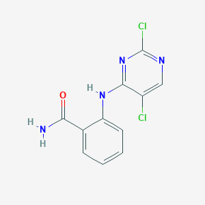 molecular formula C11H8Cl2N4O B8817100 2-((2,5-Dichloropyrimidin-4-yl)amino)benzamide CAS No. 1042434-76-3