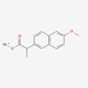 molecular formula C14H13NaO3 B8817103 Sodium 2-(6-methoxynaphthalen-2-yl)propanoate CAS No. 30033-41-1