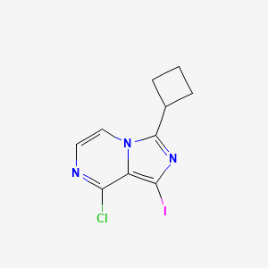 molecular formula C10H9ClIN3 B8817168 8-Chloro-3-cyclobutyl-1-iodoimidazo[1,5-a]pyrazine CAS No. 867165-15-9