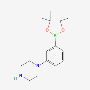 molecular formula C16H25BN2O2 B8817230 1-(3-(4,4,5,5-Tetramethyl-1,3,2-dioxaborolan-2-yl)phenyl)piperazine 