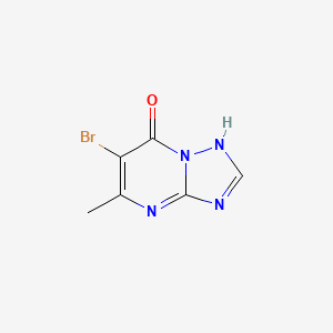 molecular formula C6H5BrN4O B8817267 [1,2,4]Triazolo[1,5-a]pyrimidin-7-ol, 6-bromo-5-methyl- CAS No. 32449-41-5