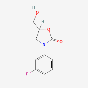 molecular formula C10H10FNO3 B8817276 3-(m-Fluorophenyl)-5-hydroxymethyl-2-oxazolidinone CAS No. 29218-22-2