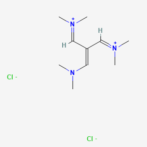 molecular formula C10H21Cl2N3 B8817278 Methanaminium, N,N'-[2-[(dimethylamino)methylene]-1,3-propanediylidene]bis[N-methyl-, dichloride CAS No. 404869-59-6
