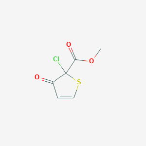 molecular formula C6H5ClO3S B8817292 Methyl 2-chloro-3-oxo-2,3-dihydrothiophene-2-carboxylate CAS No. 95201-94-8