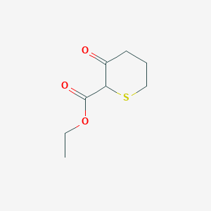 molecular formula C8H12O3S B8817310 ethyl 3-oxotetrahydro-2H-thiopyran-2-carboxylate CAS No. 58509-73-2