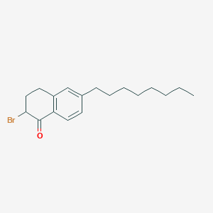 molecular formula C18H25BrO B8817319 2-Bromo-6-octyl-3,4-dihydronaphthalen-1(2H)-one CAS No. 945632-77-9