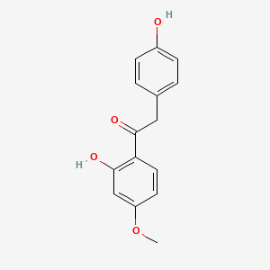 molecular formula C15H14O4 B8817358 1-(2-Hydroxy-4-methoxyphenyl)-2-(4-hydroxyphenyl)ethanone CAS No. 60278-33-3