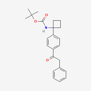 Tert-butyl (1-(4-(2-phenylacetyl)phenyl)cyclobutyl)carbamate
