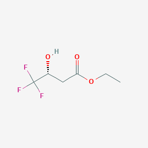 molecular formula C6H9F3O3 B8817386 Ethyl (R)-(+)-4,4,4-trifluoro-3-hydroxybutyrate 